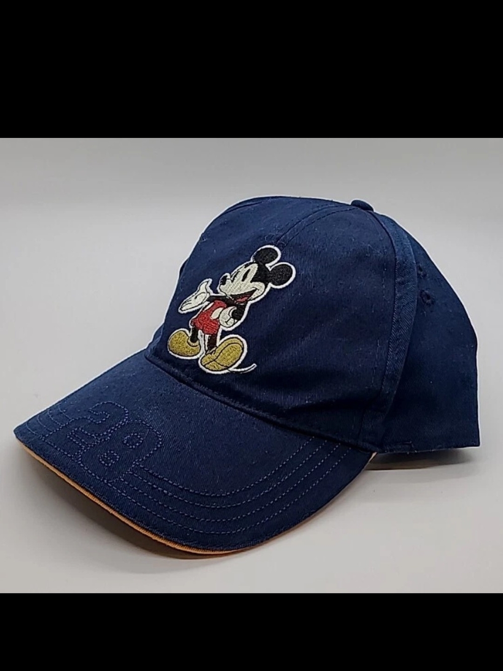 Disney Parks Classic Mickey Mouse #28 Snapback Hat Baseball Cap Blue/Orange